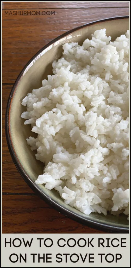 Let's talk cooking basics for a minute: Here's how to cook rice on the stove top. For perfectly fluffy rice every time, and how to make a pot of rice that doesn't stick to the pan!