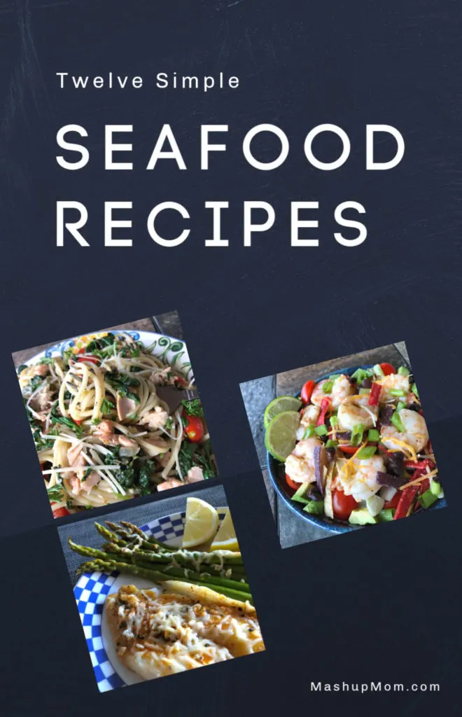 Twelve simple seafood recipes for Lent -- or, for any busy weeknight! Incorporate more fish and shrimp into your diet with these easy seafood recipe ideas.