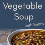Salsa Vegetable Soup With Beans is a super easy vegetarian pantry recipe that comes together in just 30 minutes! Full of flavor, this quick pantry soup is perfect for Meatless Monday.