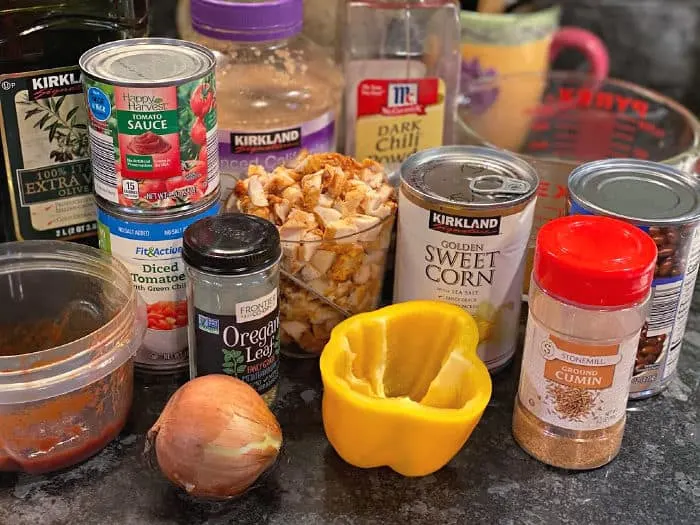 leftover chicken taco soup ingredients