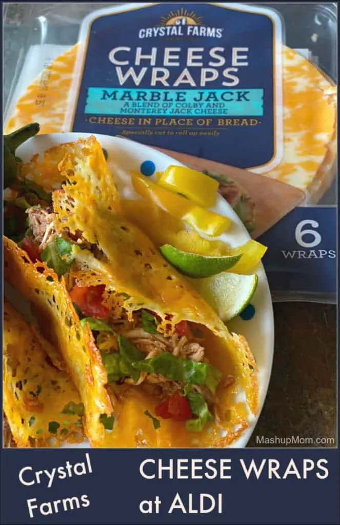 Crystal Farms cheese wraps, used as a taco shell