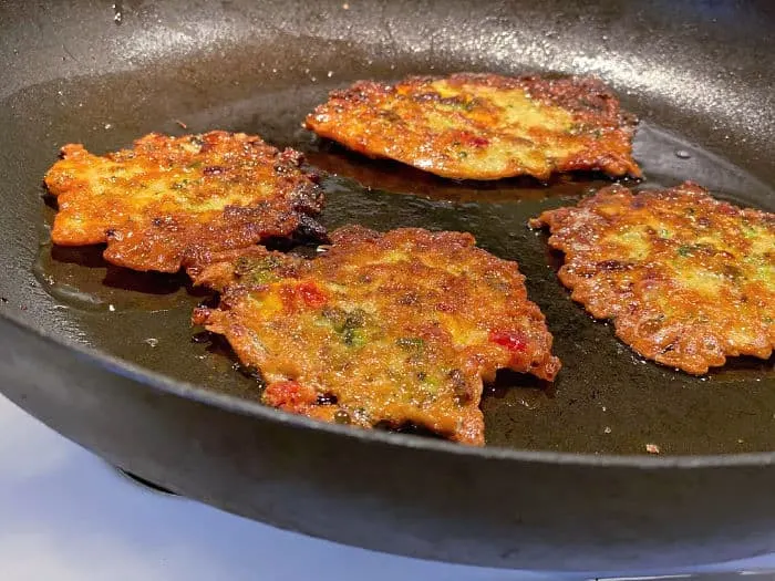 Fried Korean veggie pancakes