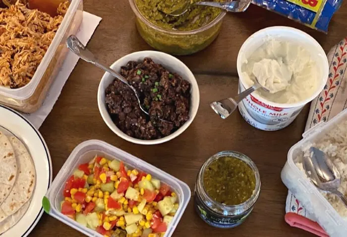 build your own burrito bar