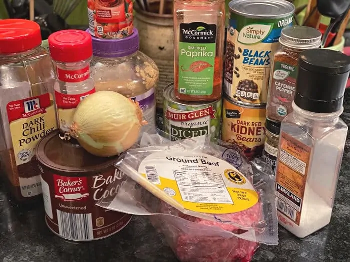 ground beef chili ingredients