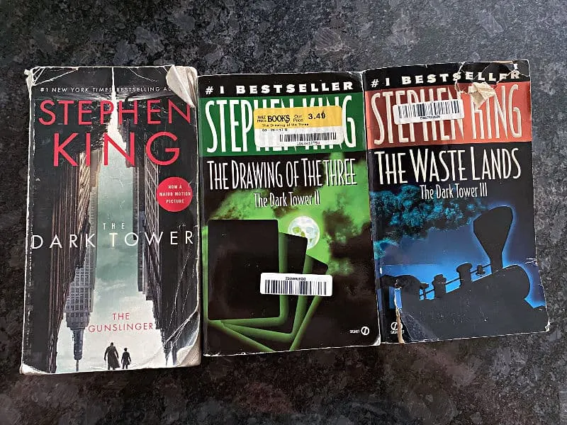 first three books in The Dark Tower series by Stephen King
