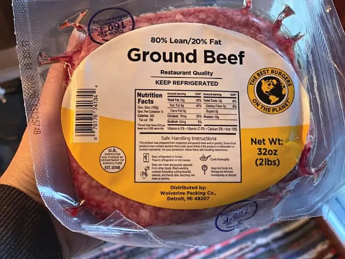 two pound pack restaurant quality ground beef