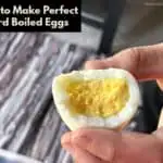 How to make hard boiled eggs (perfectly!). Here’s just the easiest way to make a batch of hard boiled eggs. I’ve been doing mine this way for years, and they come out with perfectly cooked yolks every time!