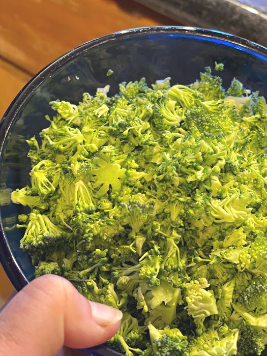 finely chopped broccoli florets