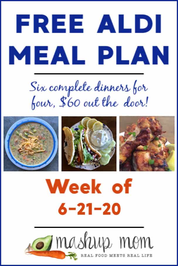 Free ALDI meal plan week of 6/21/20