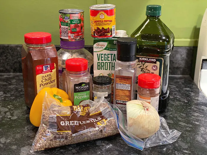 Chipotle lentil tacos ingredients