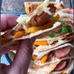 Sausage, peppers, and onions with a twist: Kielbasa Quesadillas are the perfect recipe mashup!