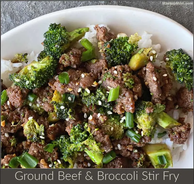 20 minute ground beef and broccoli stir fry