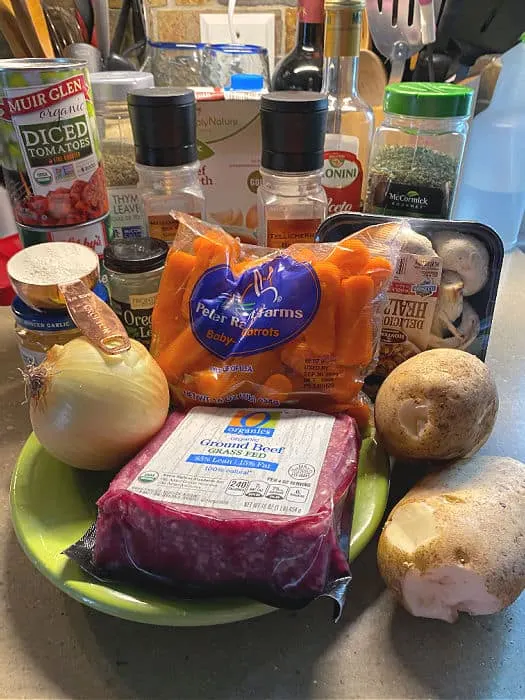 ground beef stew ingredients