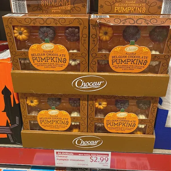 chocolate pumpkins in this week's ALDI Finds