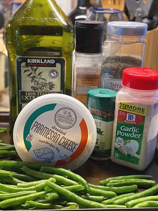 sheet pan green beans ingredients