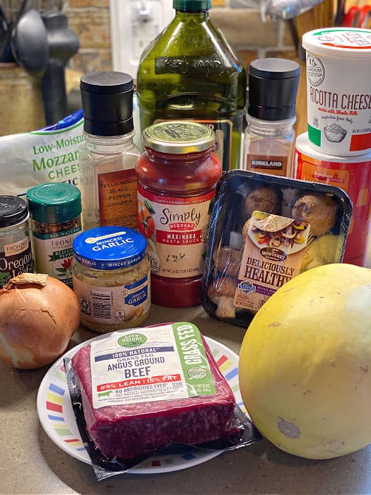 spaghetti squash skillet ingredients