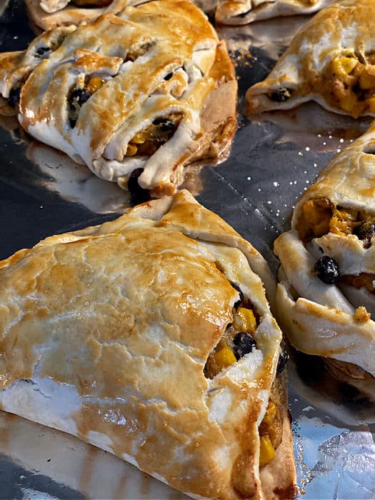 southwest potato hand pies on baking sheet
