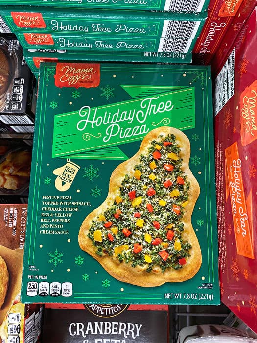 Christmas tree pizza at aldi