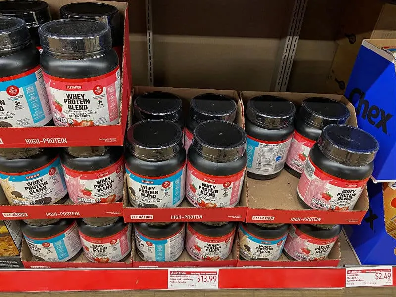 elevation whey powder at aldi