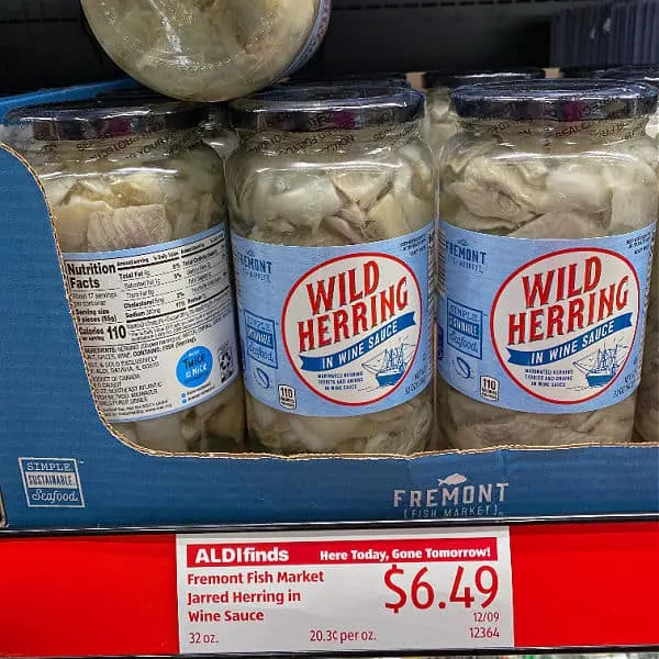 ALDI herring on the shelf