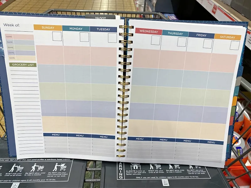 aldi specialty planner pages -- meal planning