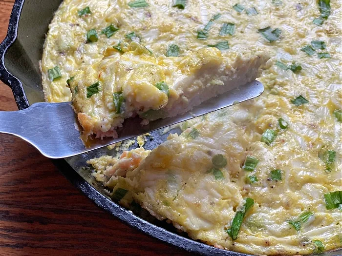 slice the frittata