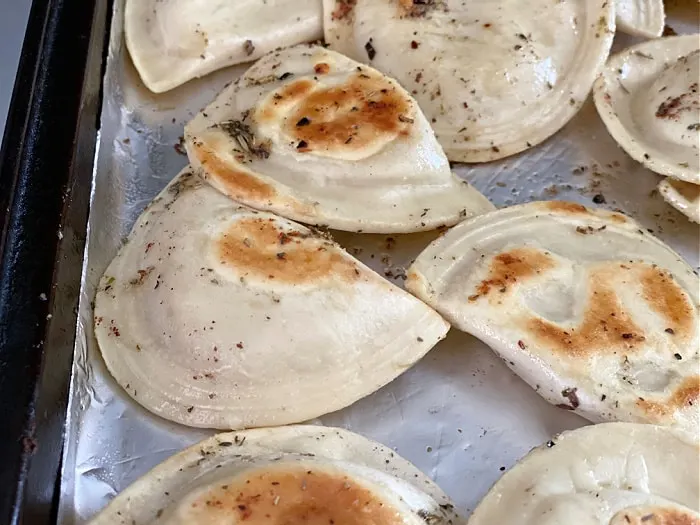 pierogies get nicely browned