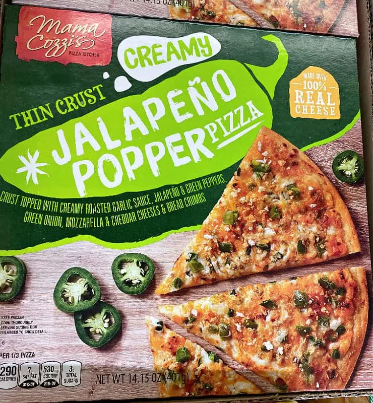 jalapeno popper pizza in this week's aldi finds