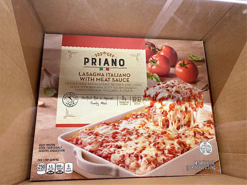 Priano Italian lasagna at ALDI
