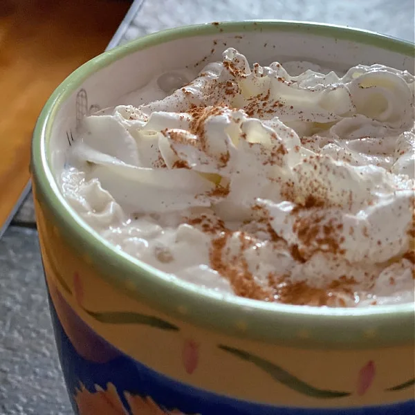 whipped cream on coffee