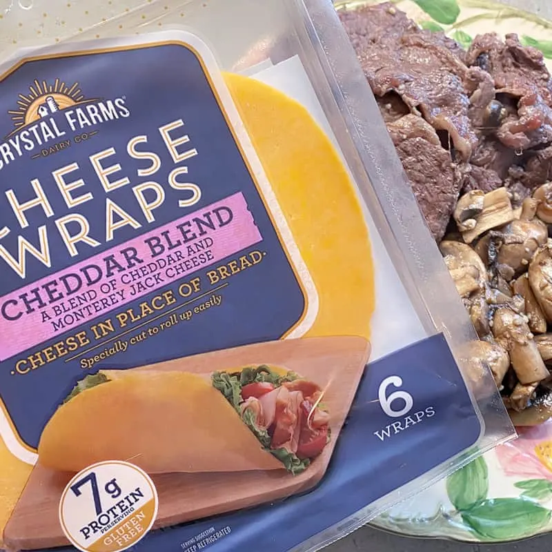 Make quick "cheese steaks" with Crystal Farms Cheese Wraps