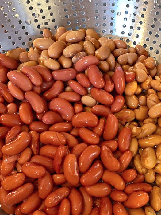 rinse kidney and pinto beans