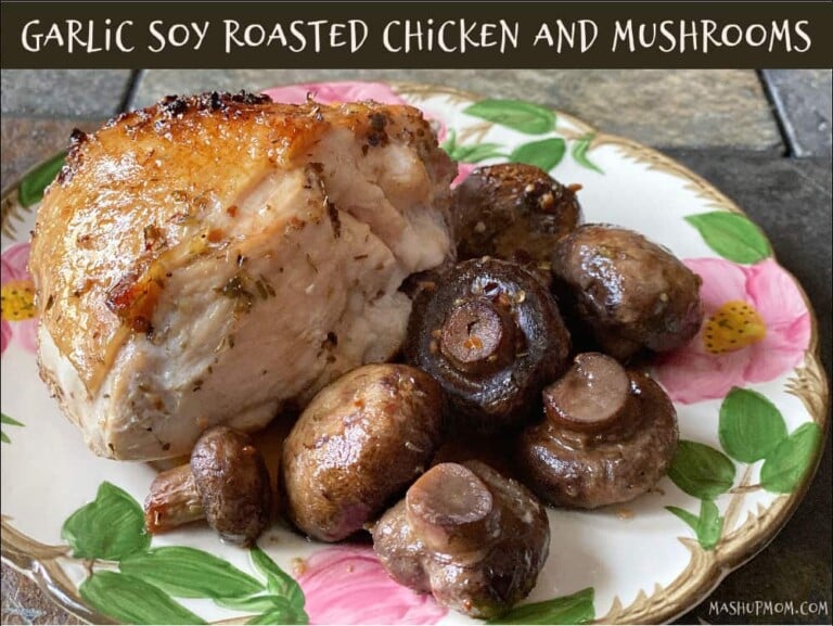 Garlic Soy Roasted Chicken and Mushrooms
