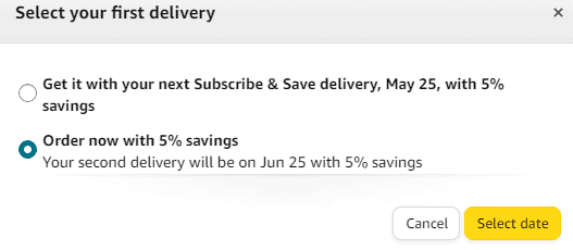 change your delivery date