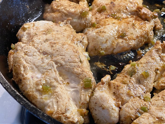 cook up the chicken in a skillet