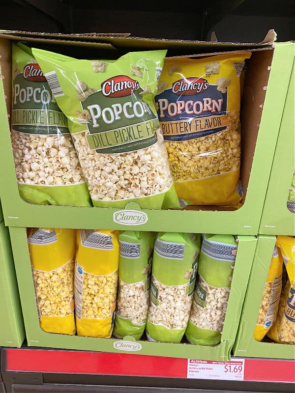 dill pickle popcorn at ALDI