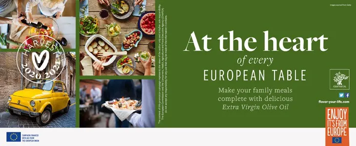 Extra Virgin Olive Oil from Europe is at the heart of your meals!