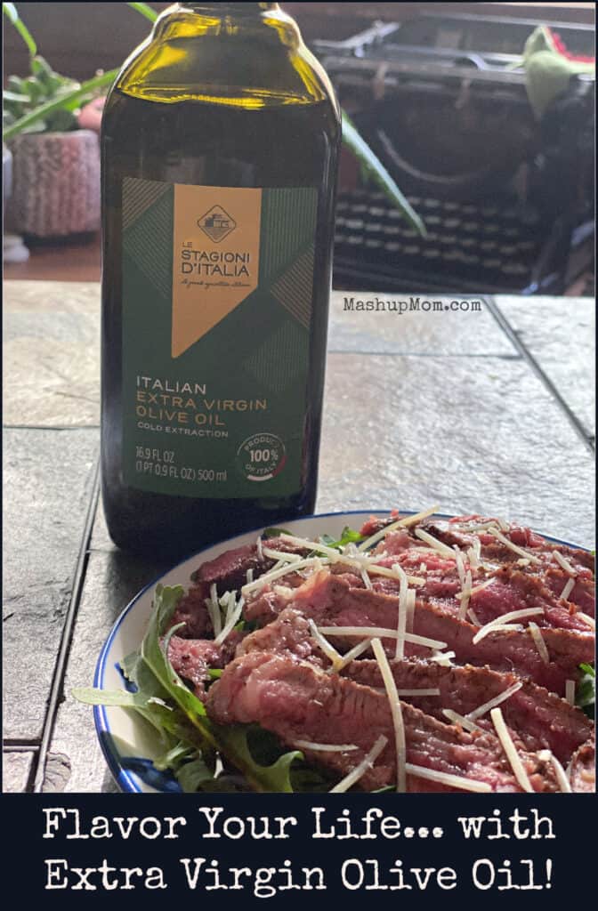 Flavor Your Life with Extra Virgin Olive Oil: Try this simple steak salad with arugula (beef tagliata)!
