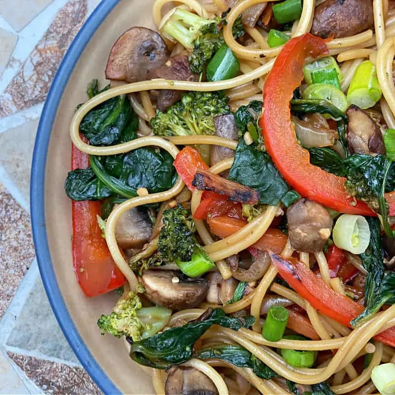 Easy Fresh Vegetable Lo Mein