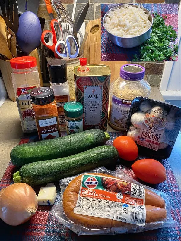 sausage zucchini skillet ingredients