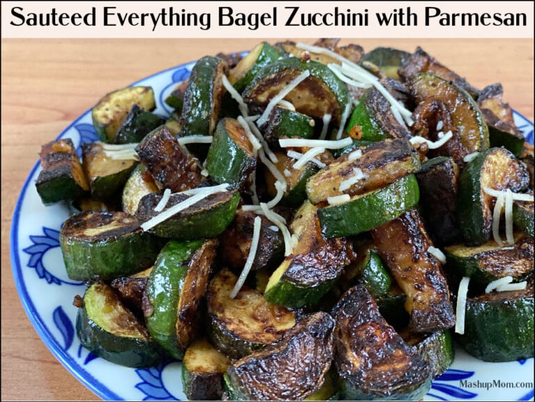 Sauteed Everything Bagel Zucchini with Parmesan