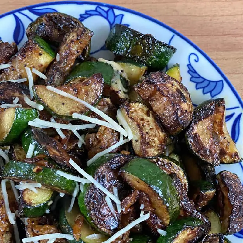 plate of tasty zucchini