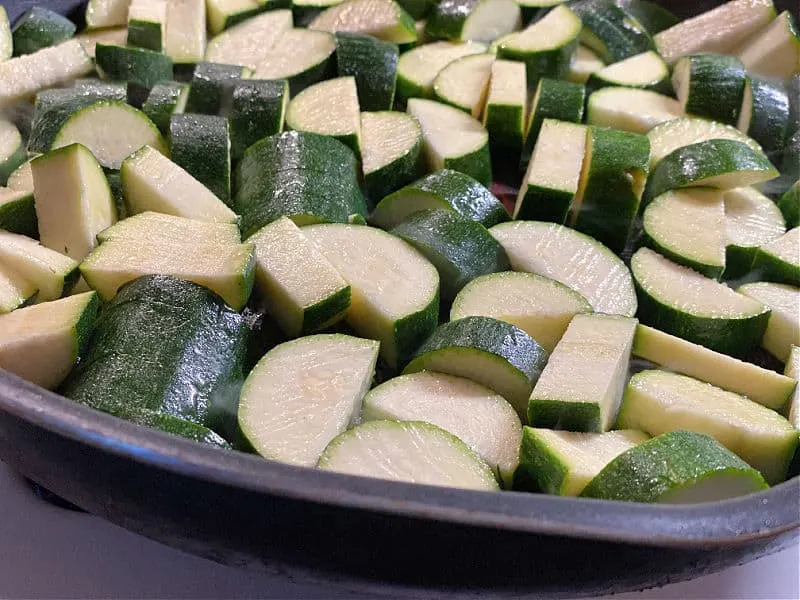zucchini in the pan