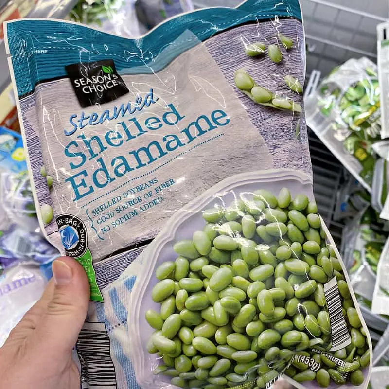 shelled edamame at aldi