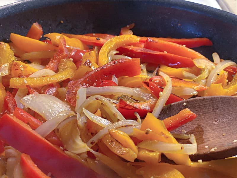 sauteed peppers and onion