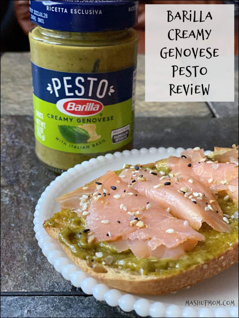 A Barilla Creamy Genovese Pesto review -- try it with lox on toast!