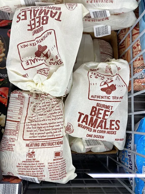 bags of beef tamales