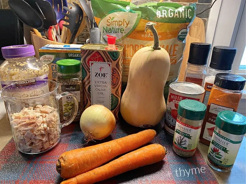 butternut squash kale soup ingredients