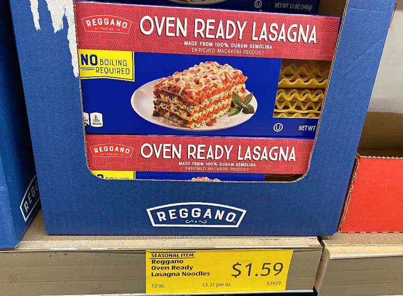 aldi lasagna noodles