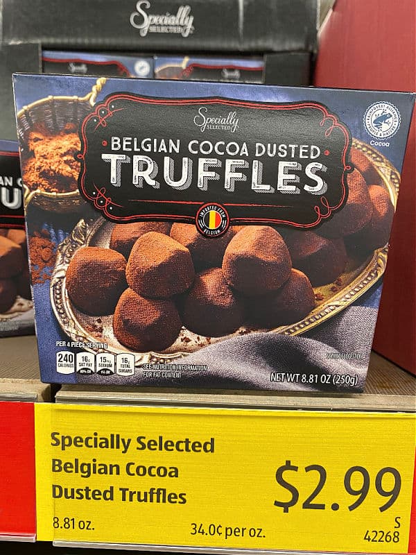 aldi belgian cocoa truffles